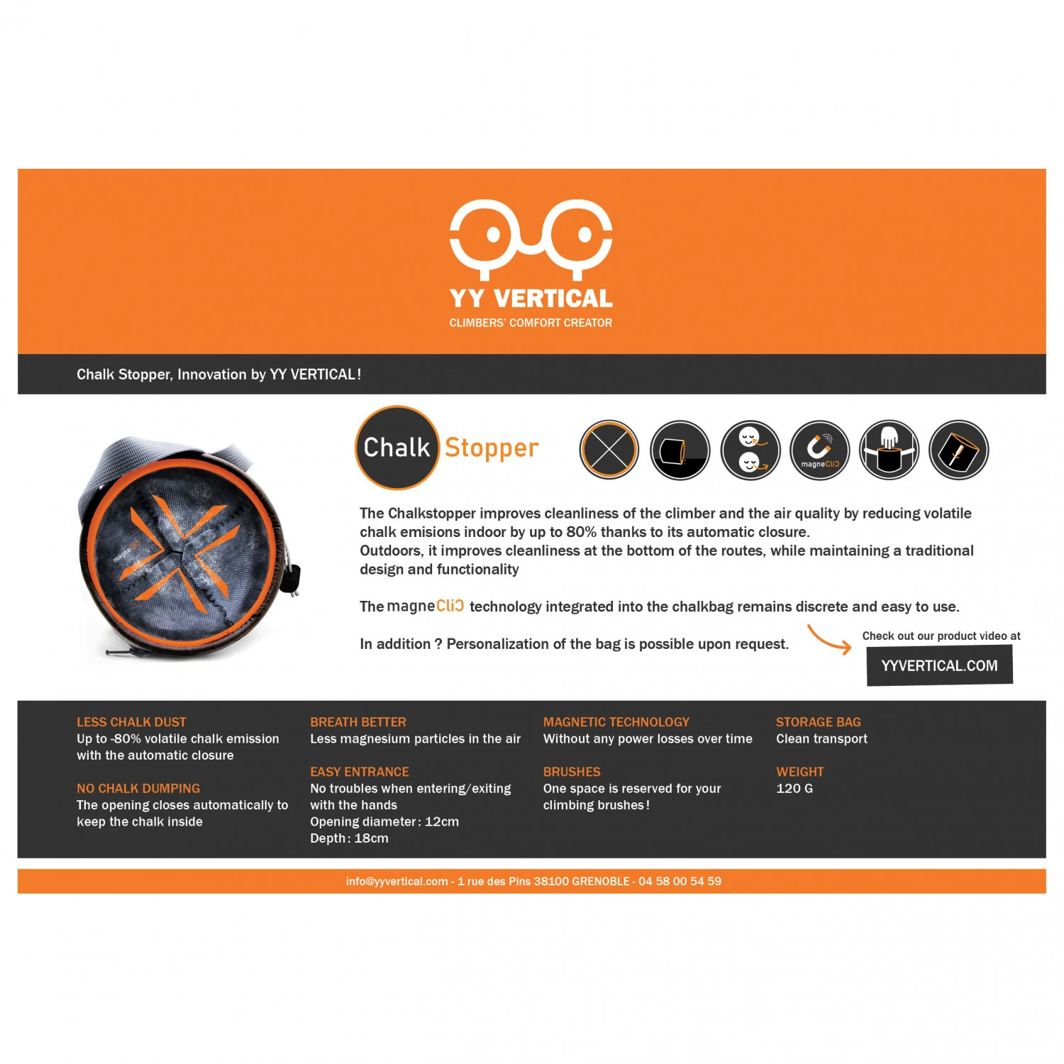 YY Vertical - Chalkbag - Chalkstopper - Sac à Magnésie 5 YY Vertical - Chalkbag - Chalkstopper - Sac à Magnésie – Image 5